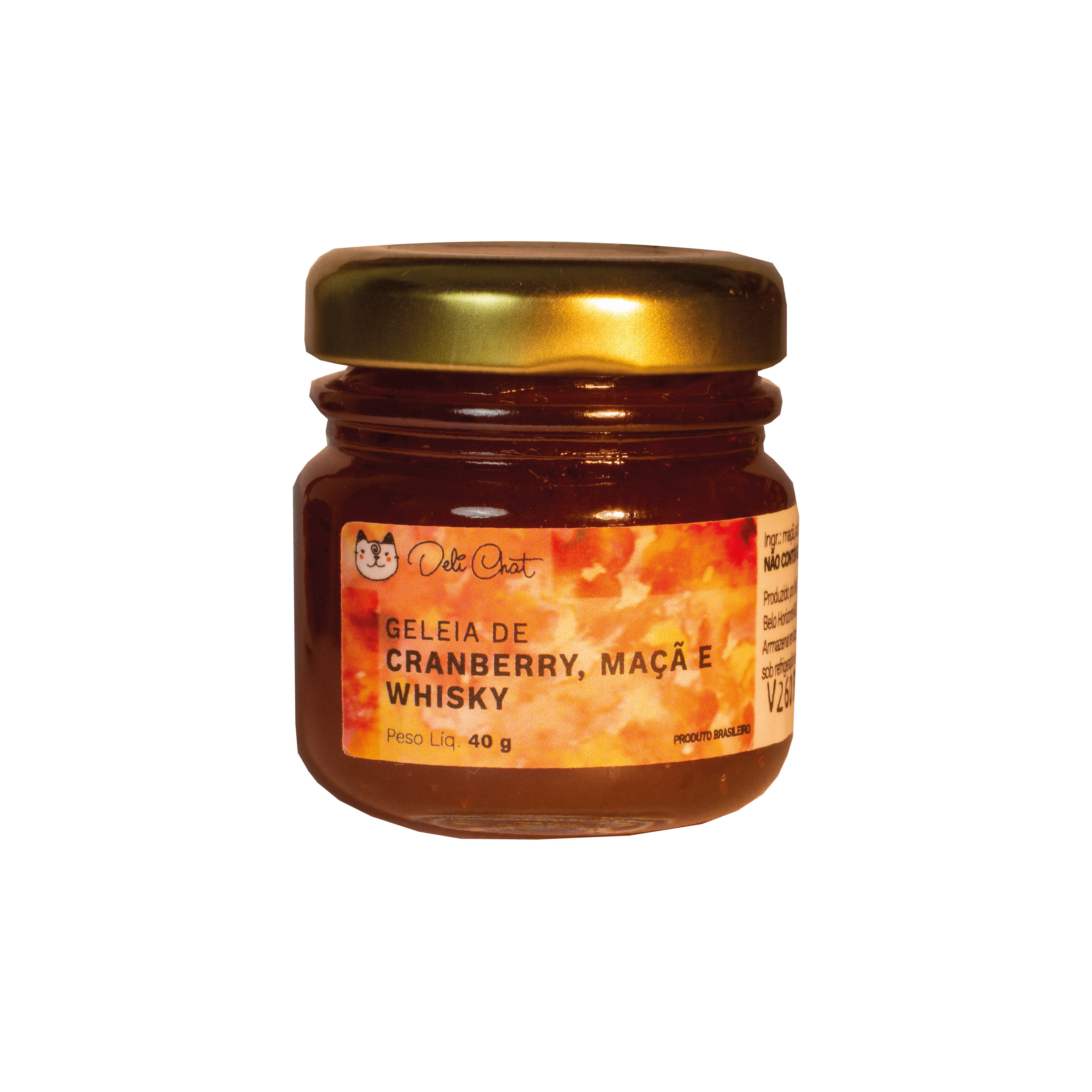 Geleia de Cranberry, Maçã e Whisky Deli Chat 40 g