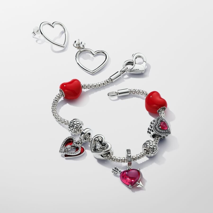 Miniatura: Charm Red Heart & Keyhole