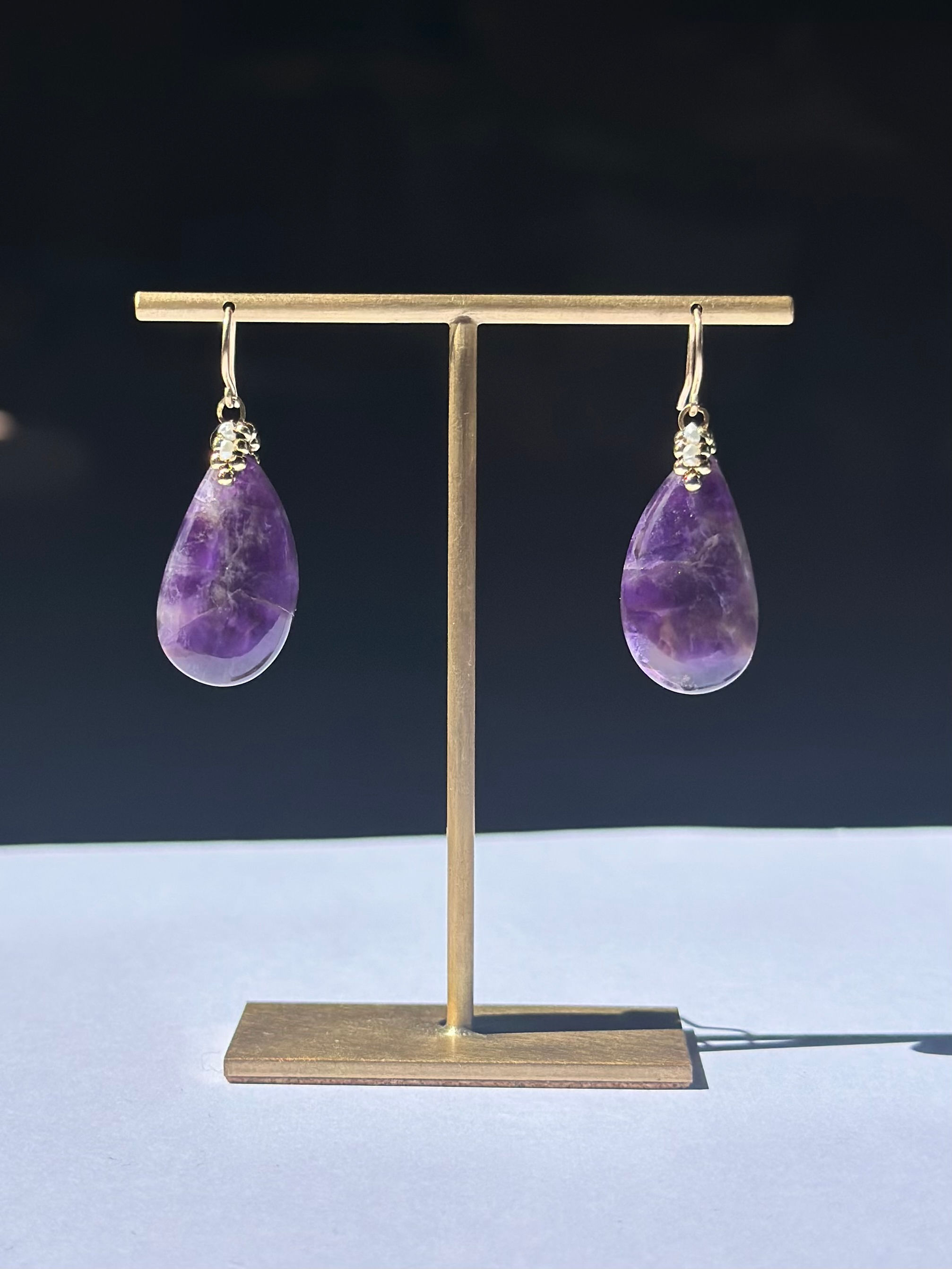 Amethyst Teardrop Earrings