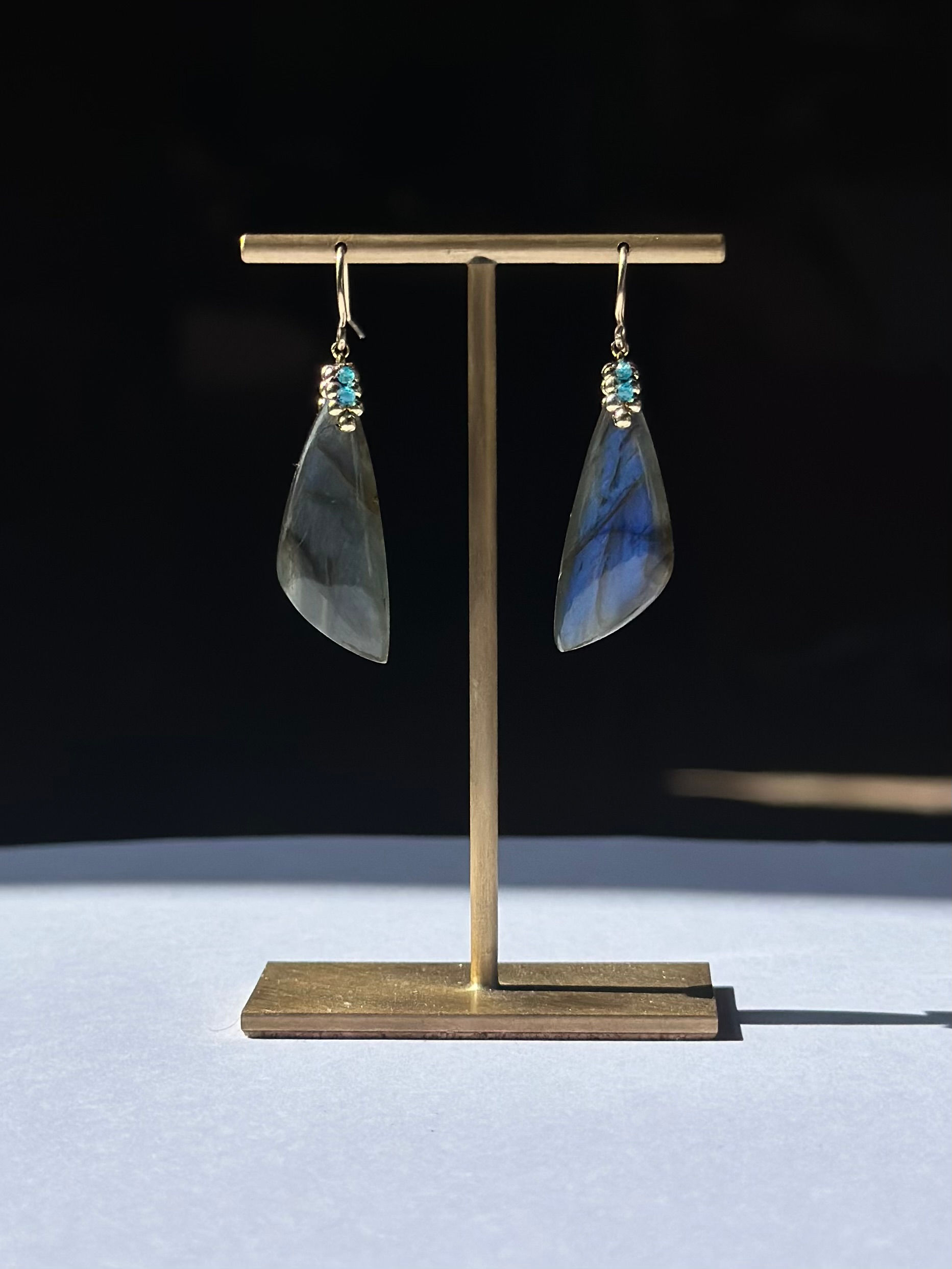 Labradorite Flag Earrings