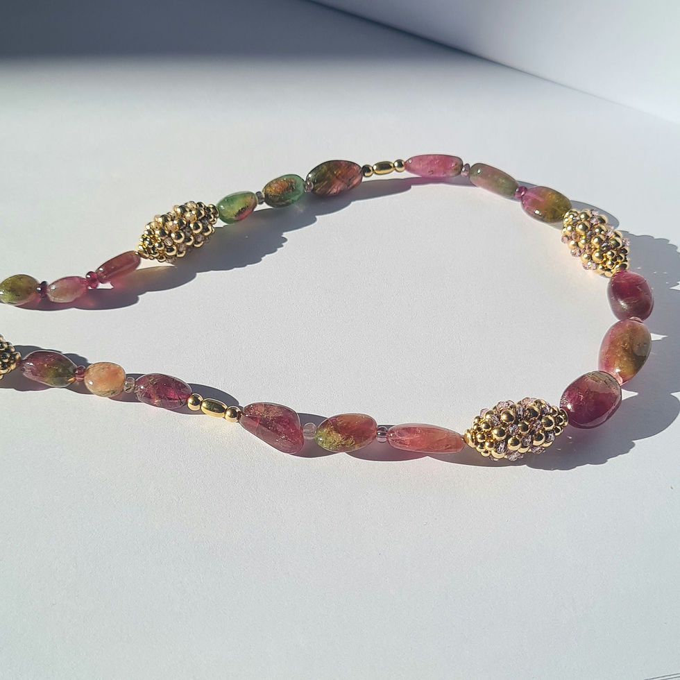 Thumbnail: Tumbled Tourmaline Necklace (OOAK) 1