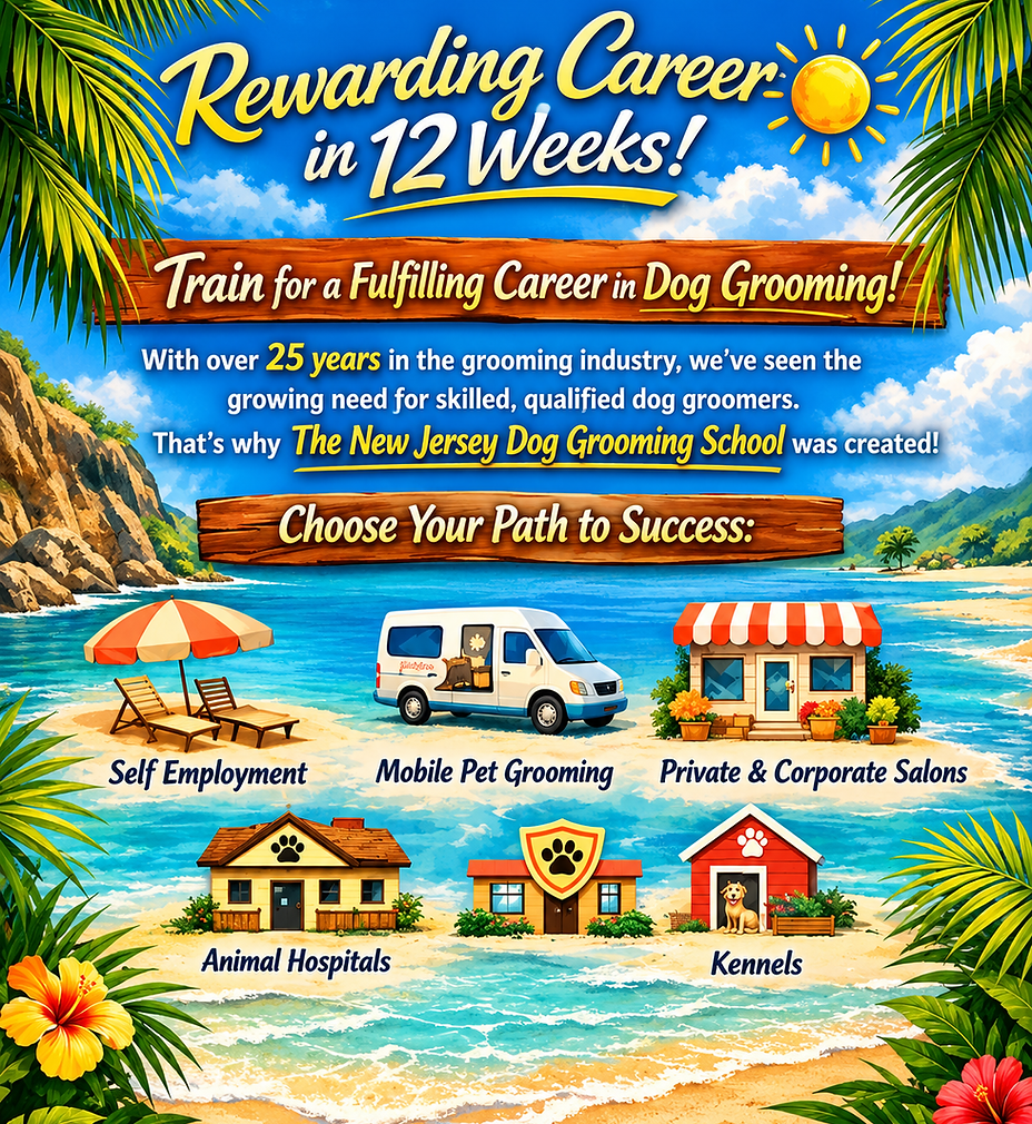 Tropical Dog Grooming Career Poster.png