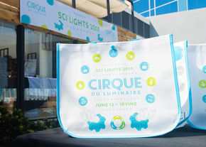 SCI Cirque du Luminaire tote bag and banner