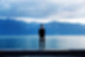 Man Looking Out to the Mountains