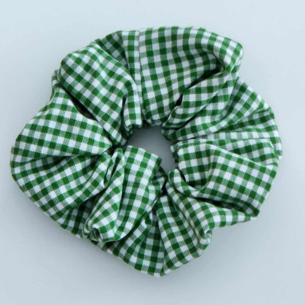Thumbnail: Green Gingham Fall Scrunchie