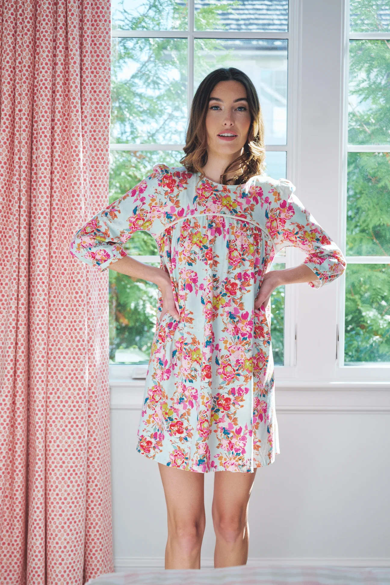 Modern Nightgown in Garden Rose.webp