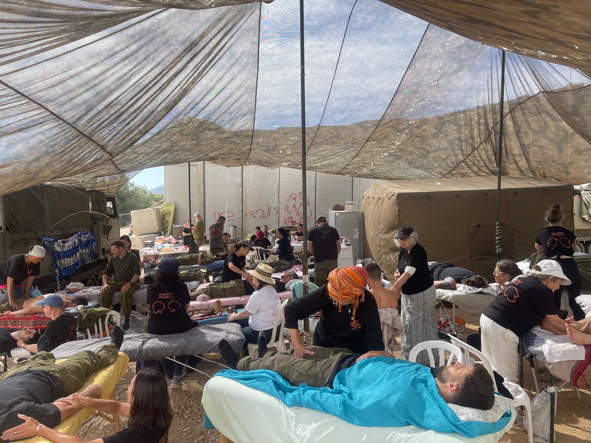 Chayal's Angels volunteer providing care