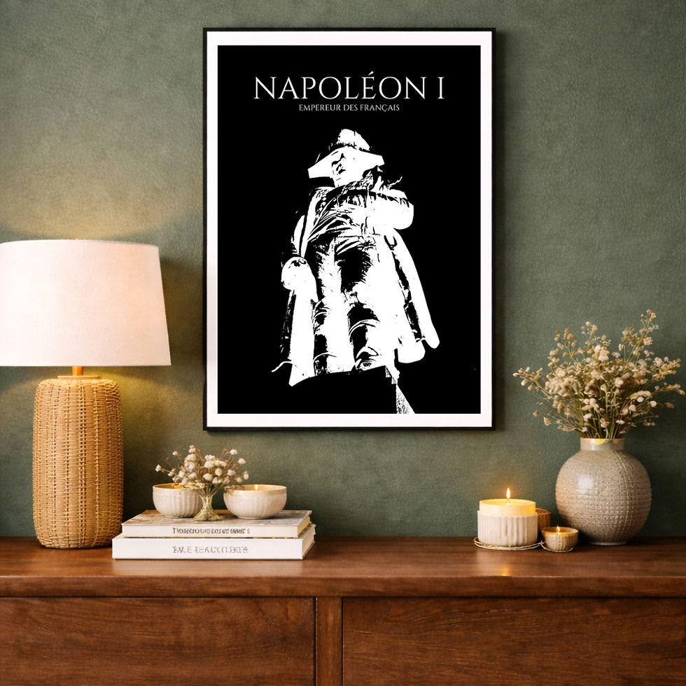 Miniature : Affiche Napoléon Bonaparte Noir – Empereur Français Poster