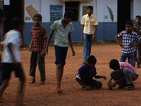 children playing outdoor games in the school time