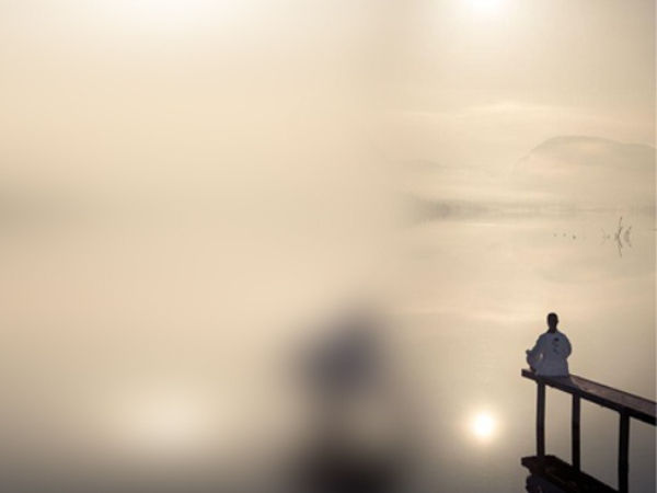 A man is sitting alone