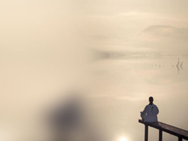 A man is sitting alone