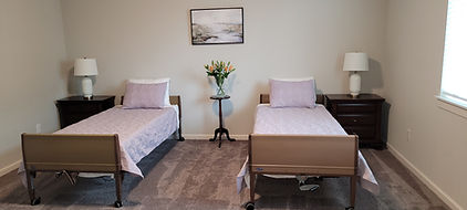 Master Bedroom with two hospital beds
