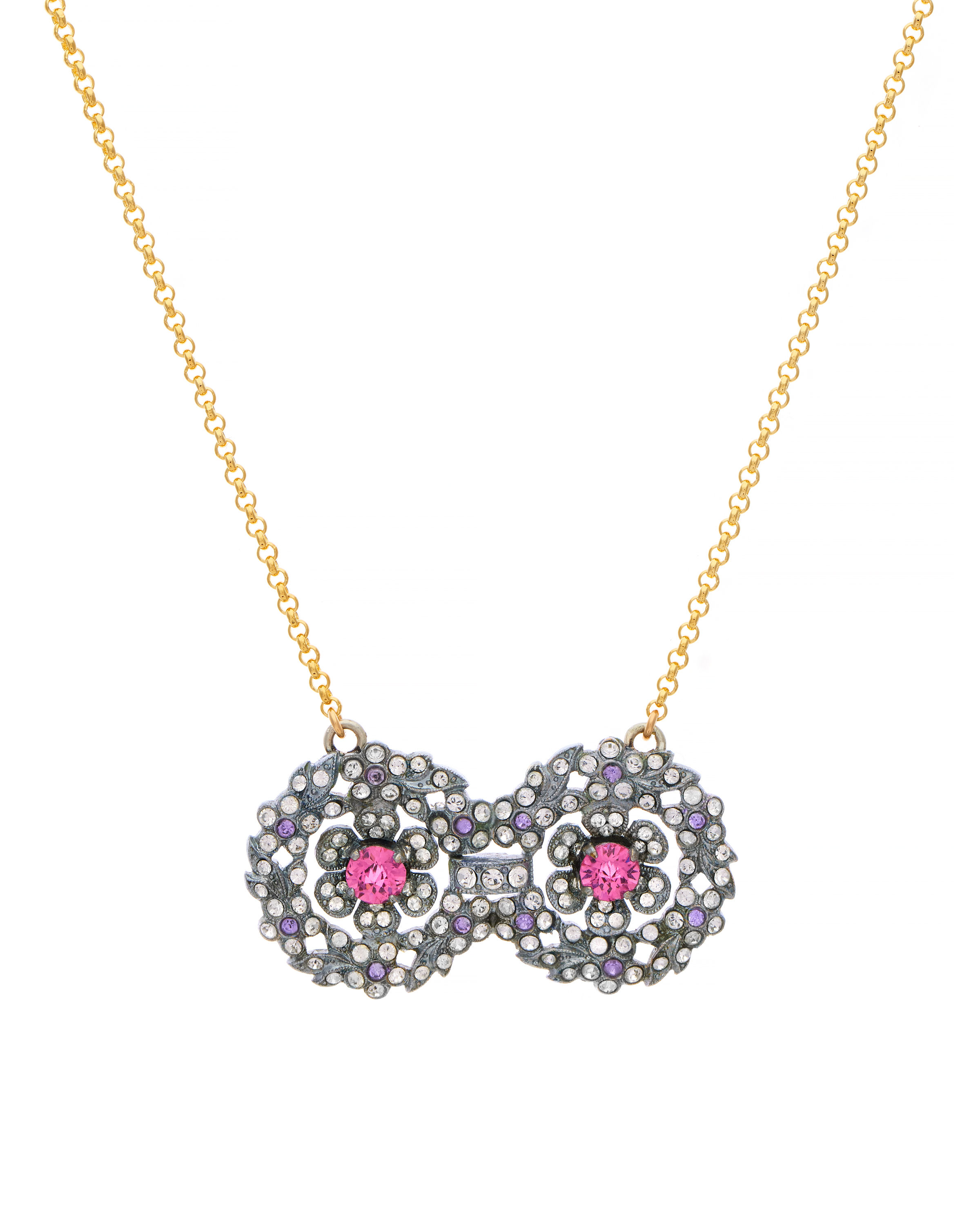 Art Deco Double Daisy Pendant