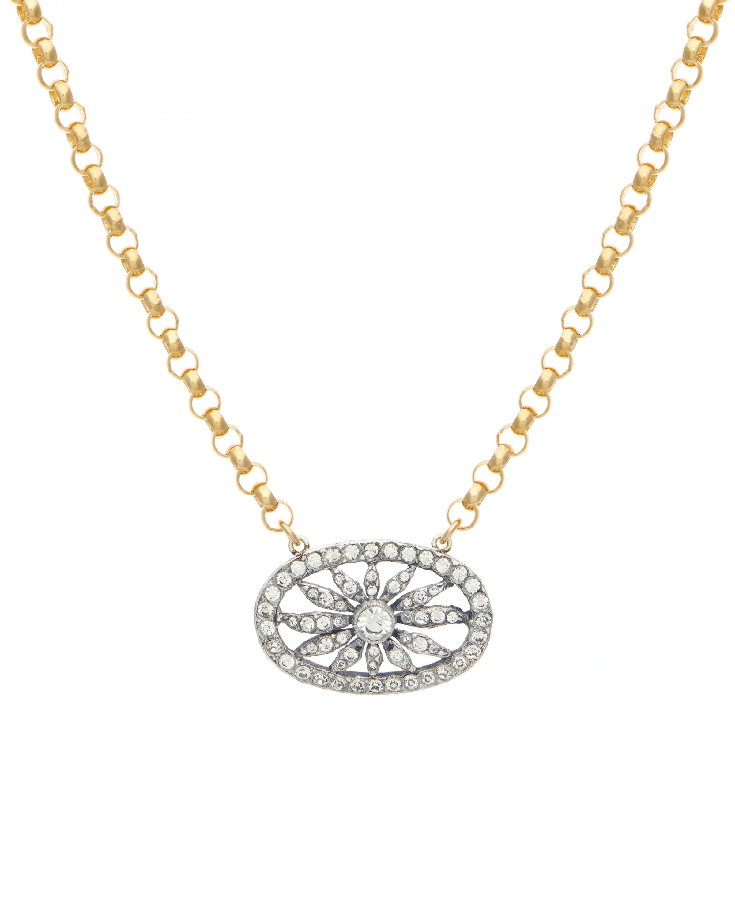 Antique Silver Starburst Pendant