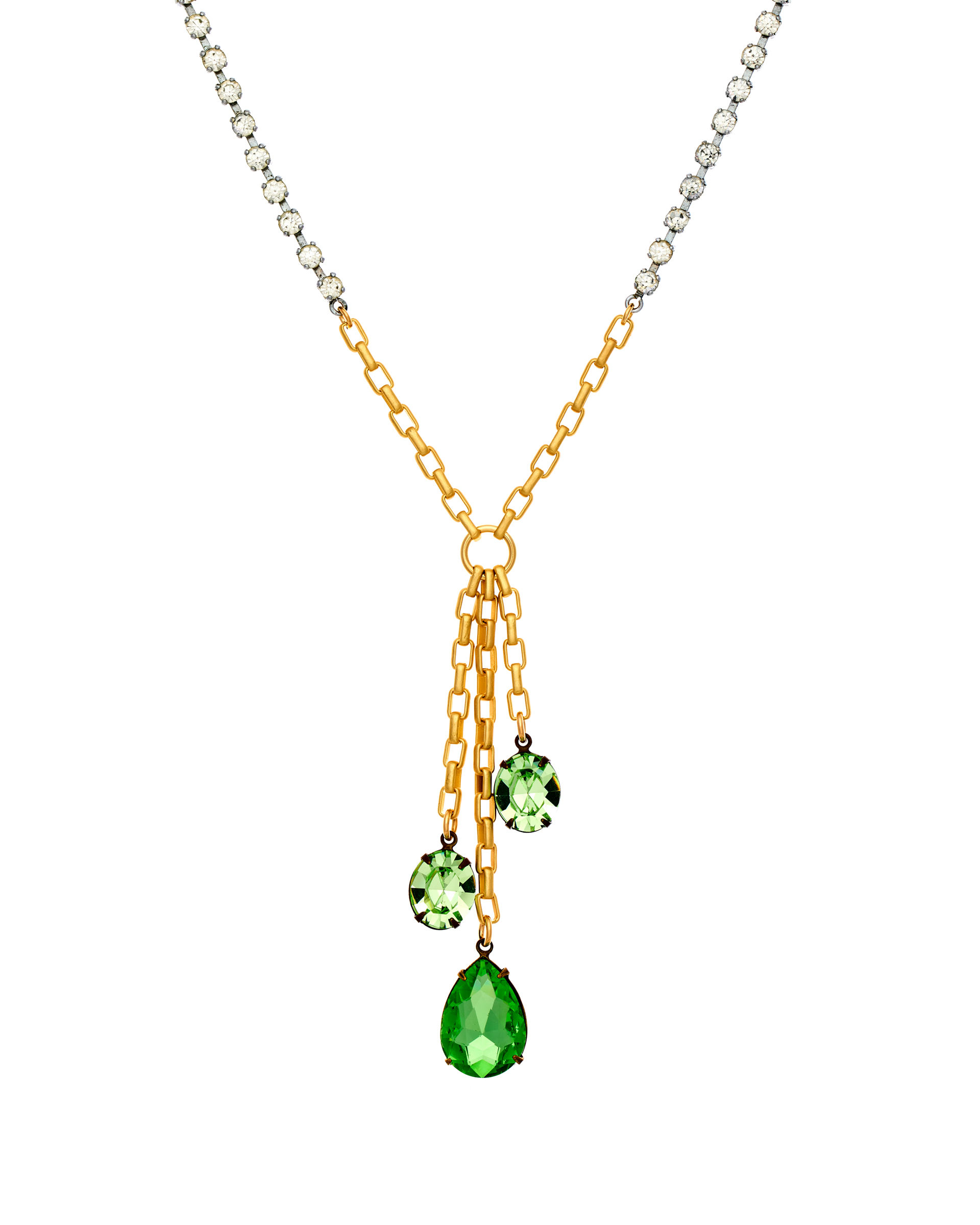 Vintage Green Teardrop Pendant