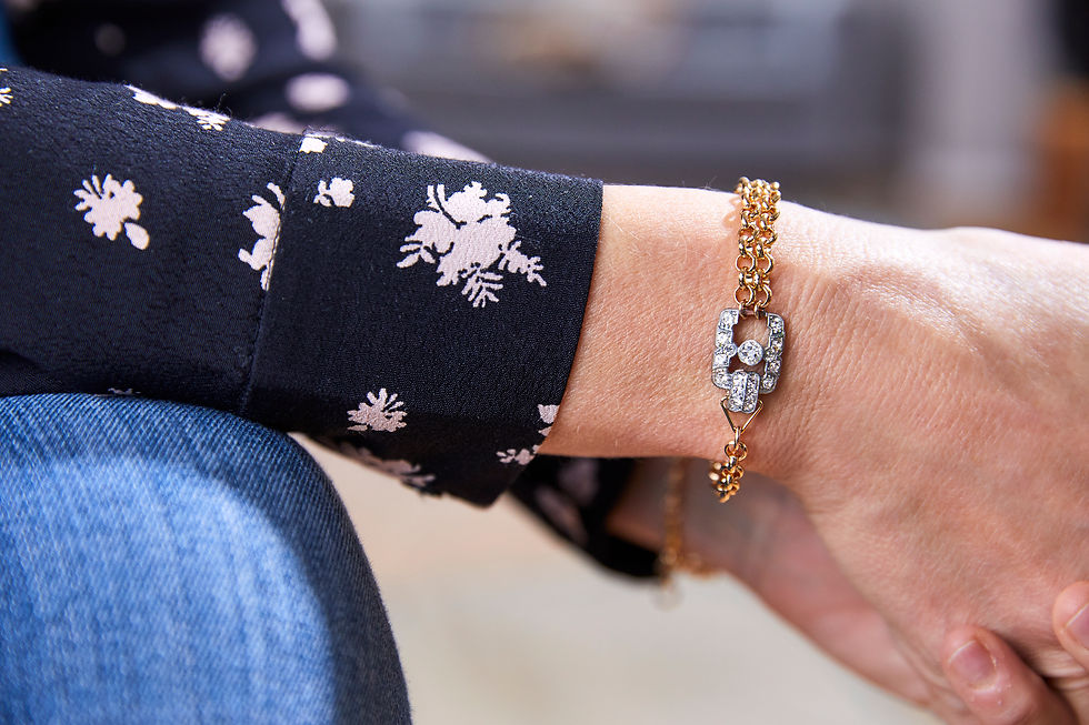 Thumbnail: Art Deco Geo Double Chain