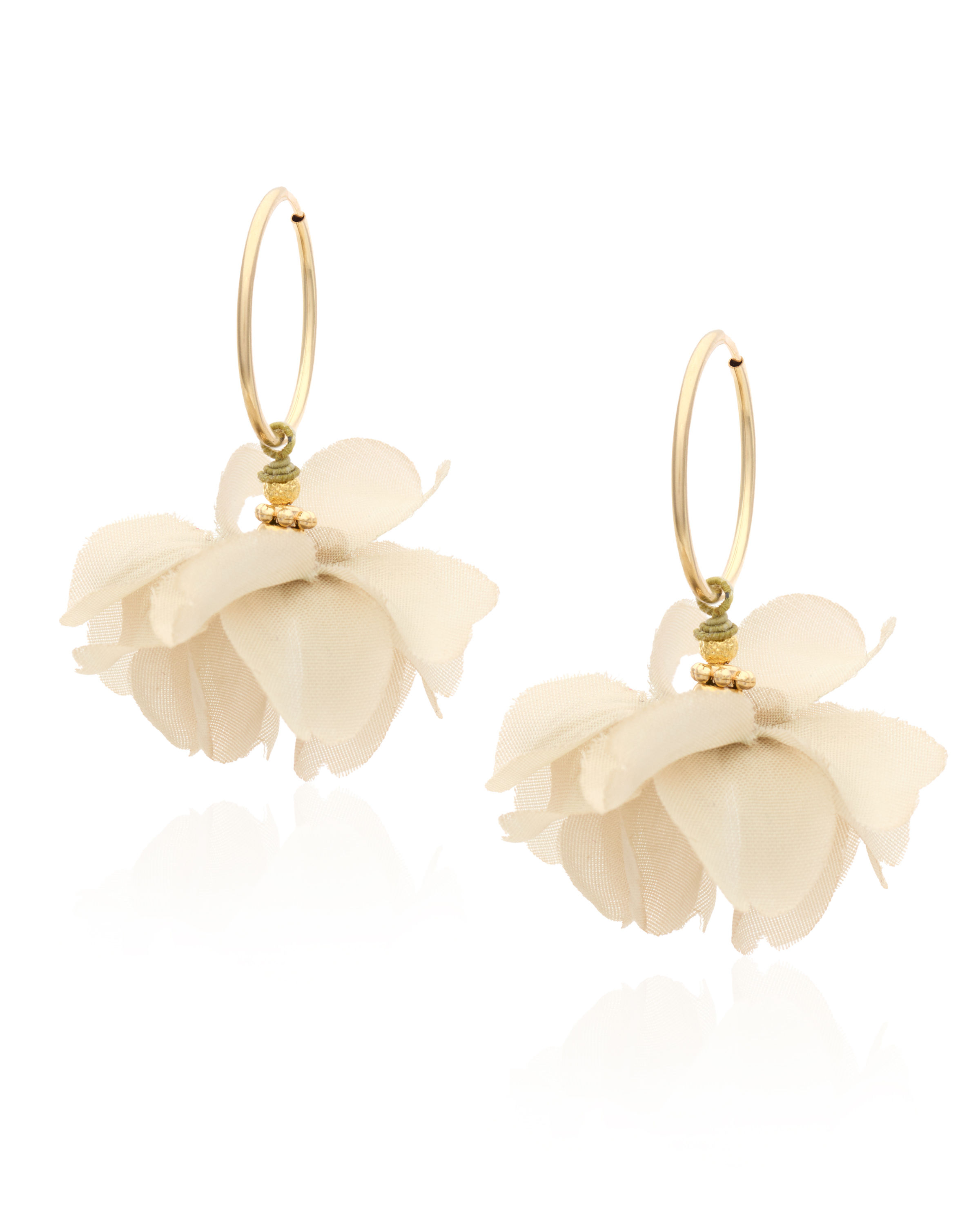 Vintage Silk Flower Hoops