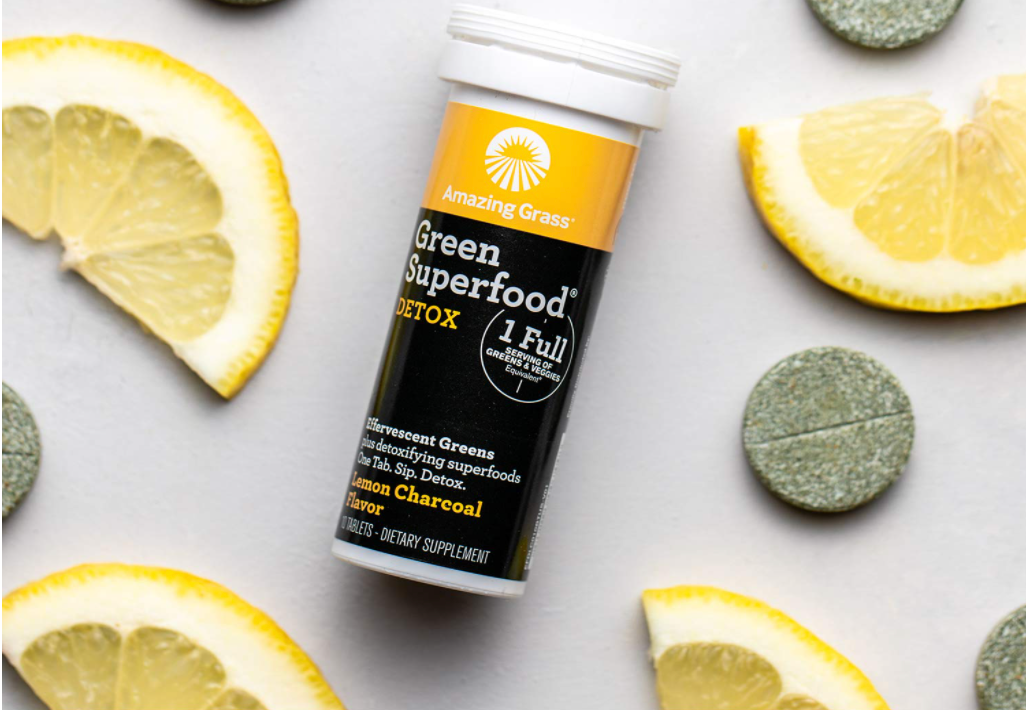 Amazing Grass Effervescent Tab Detox Lemon Charcoal 10
