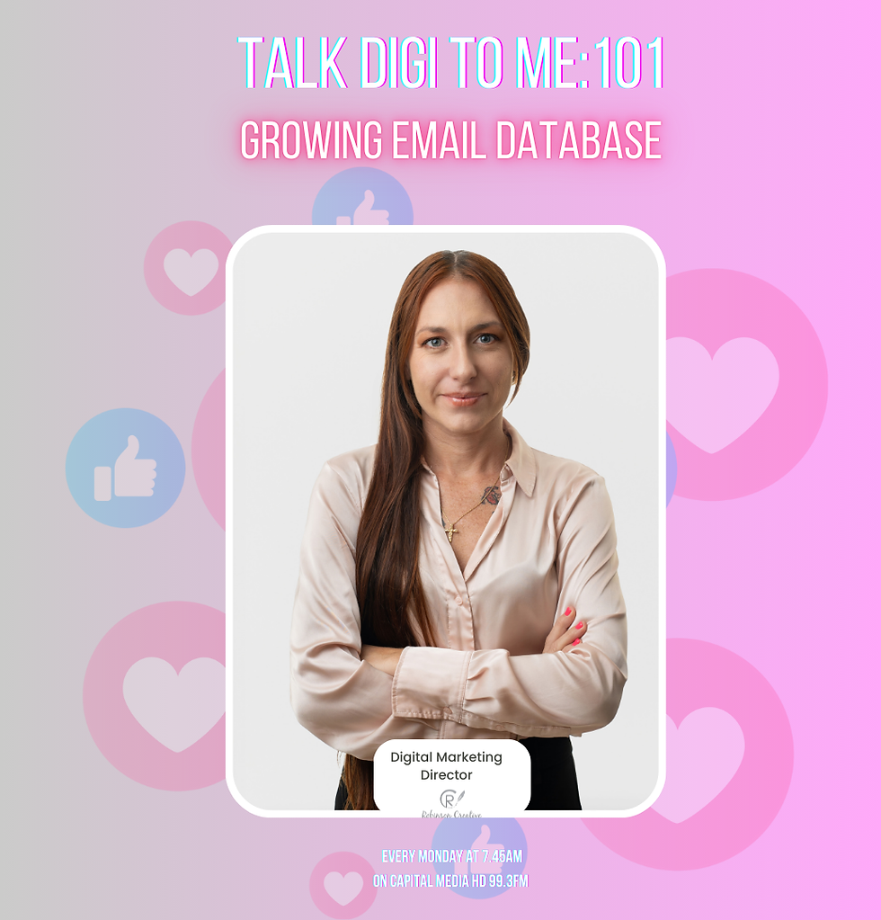 Carlie Robinson of Robinson Creative discusses digital marketing tools to grow your email database.