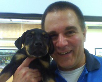 Baby Rocky and Jeff Salter, 2011. Rocky Junior's Dog Training & Behavior