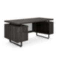 OfficeSource Palisades Single Pedestal Desk