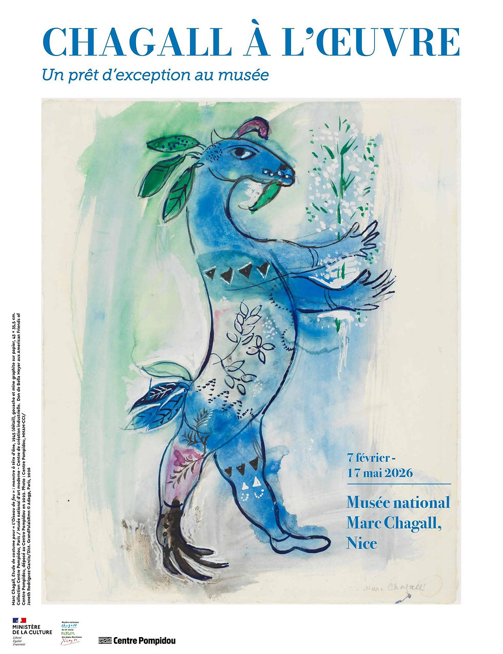 Chagall à l’œuvre, un prêt d’exception au musée. Musée Chagall, Nice