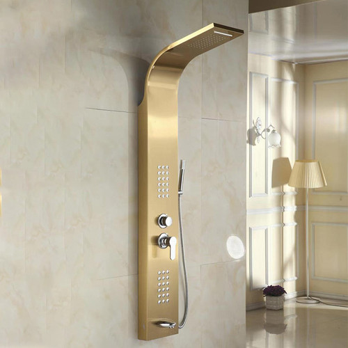 MultiFunction Stainless Steel Shower System with Hand Shower (Brush