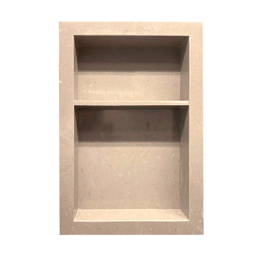 16" Quartz Stone Shelf Recessed Mount Niche(Gray) Vinpow Bath Centre