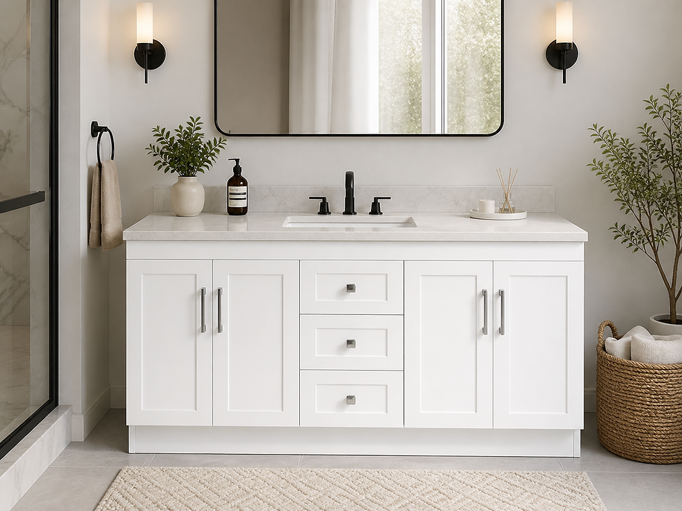縮圖：60" MDF Bathroom Vanity with 6 Side Drawers