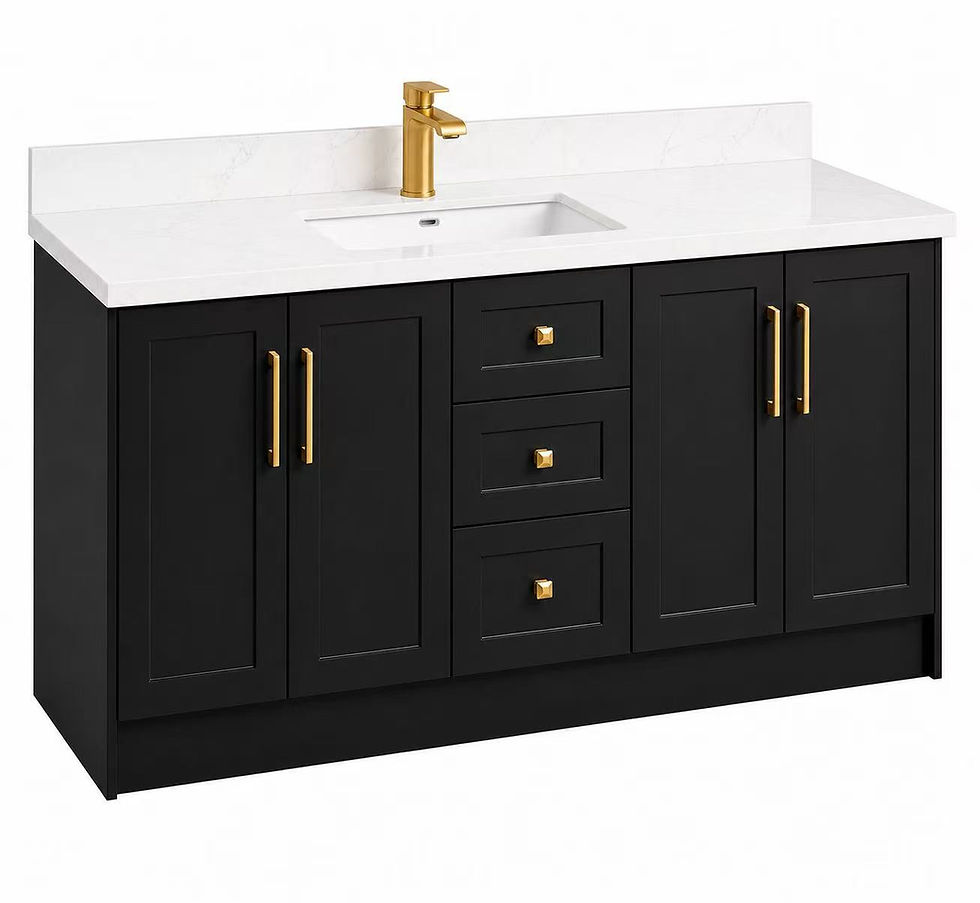 縮圖：60" MDF Bathroom Vanity with 6 Side Drawers