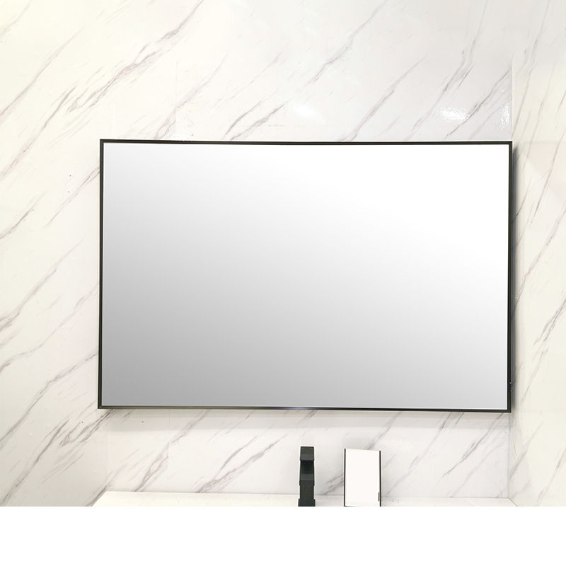 Thumbnail: Matte Black Thick Full-framed Mirror (24" to 48")