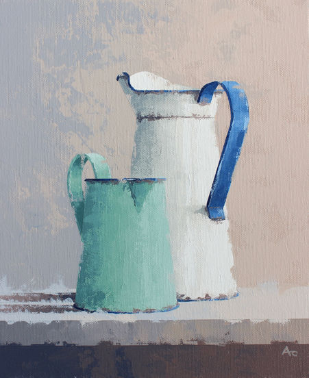 Enamel Duo 30cm x 25cm