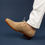Thumbnail: Beige suede oxford wingtip shoe