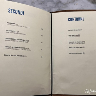 Osteria La Quercia Roma menu