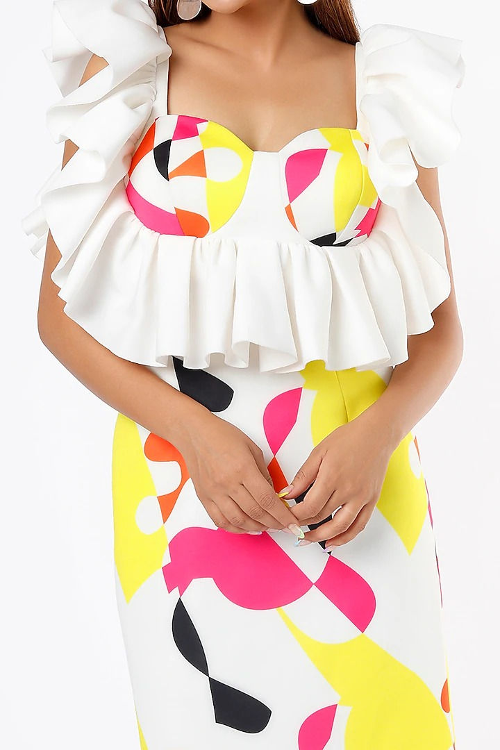Thumbnail: Cluster Printed Ruffle Top & Skirt