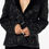 Thumbnail: Black Velvet Embroidered Blazer Set