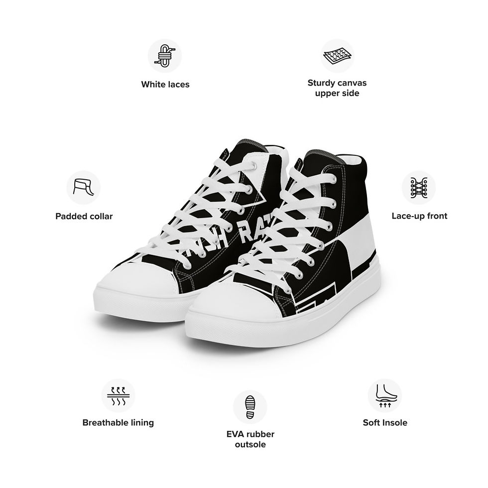 Thumbnail: RR Men’s high top canvas shoes