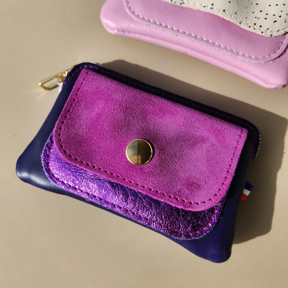 Miniature : Porte monnaie - LUKAS- Fuchsia / lilas / violet