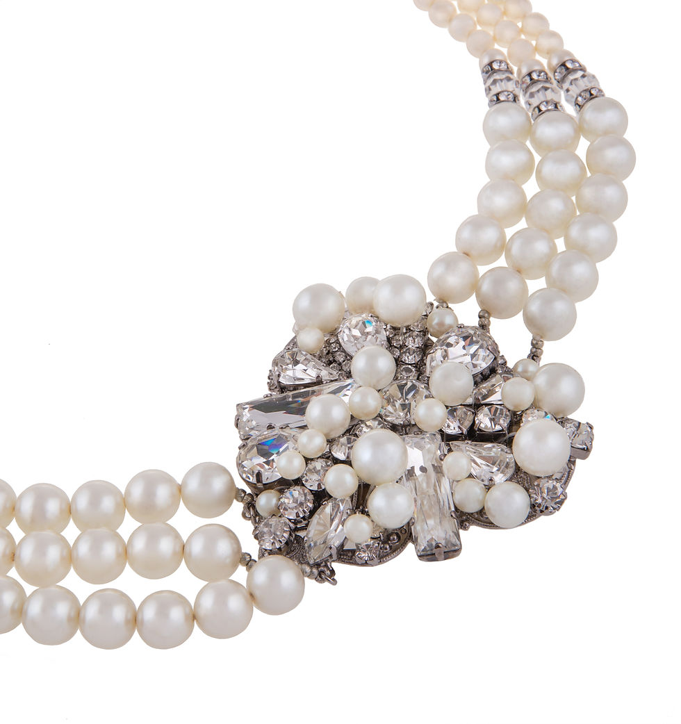 Thumbnail: Erickson Beamon Vintage, Heart pearl necklace