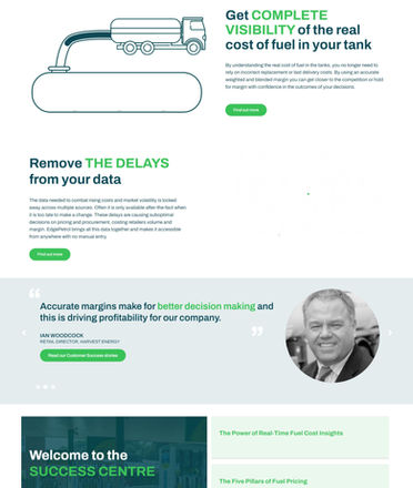 Screenshot of a tech company website.