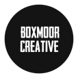 Logo showing a black circle with Boxmoor Creative written in white within it