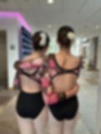 High angle view of a dance class in session with children practicing moves