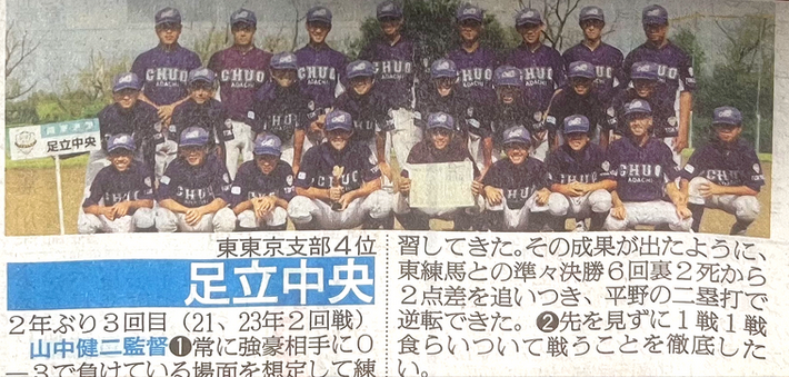 当シニアが日刊スポーツに掲載されました