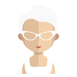 Woman with glasses icon