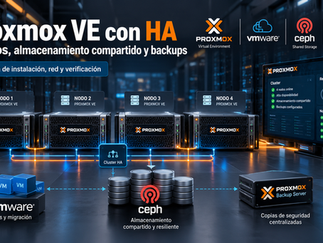 Proceso para la migración de maquinas virtuales de un ambiente en VMWare a Proxmox