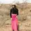 Thumbnail: Pink Boot Stitch Slit Skirt