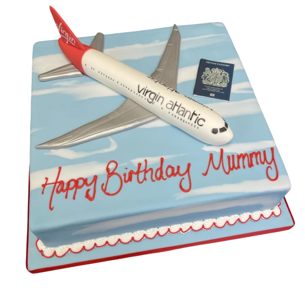 Bespoke single-tier celebration cake with elegant white icing and delicate floral decorations in Solihull, West Midlands.