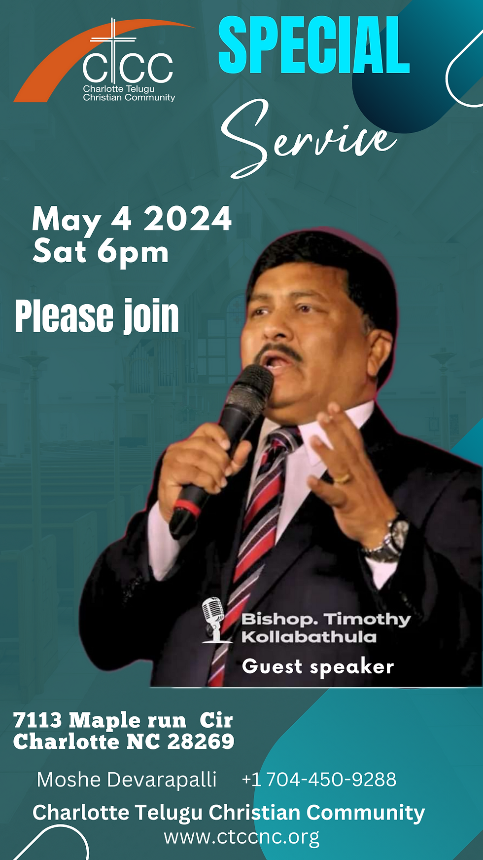 Special Service - Bishop Timothy Kollabathula