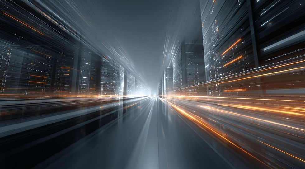 해외선물 단타 체결 지연이 발생하는 네트워크 경로를 상징적으로 표현한 이미지