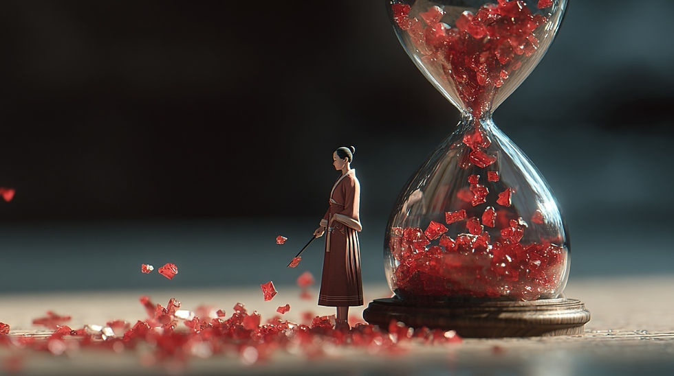 작은 슬리피지가 쌓여 계좌 손실을 키우는 구조를 상징적으로 표현한 이미지